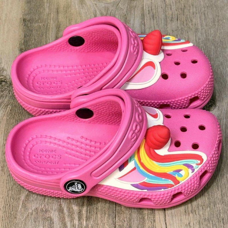 Dép Crocs Kid Clog Unicorn HN Pink