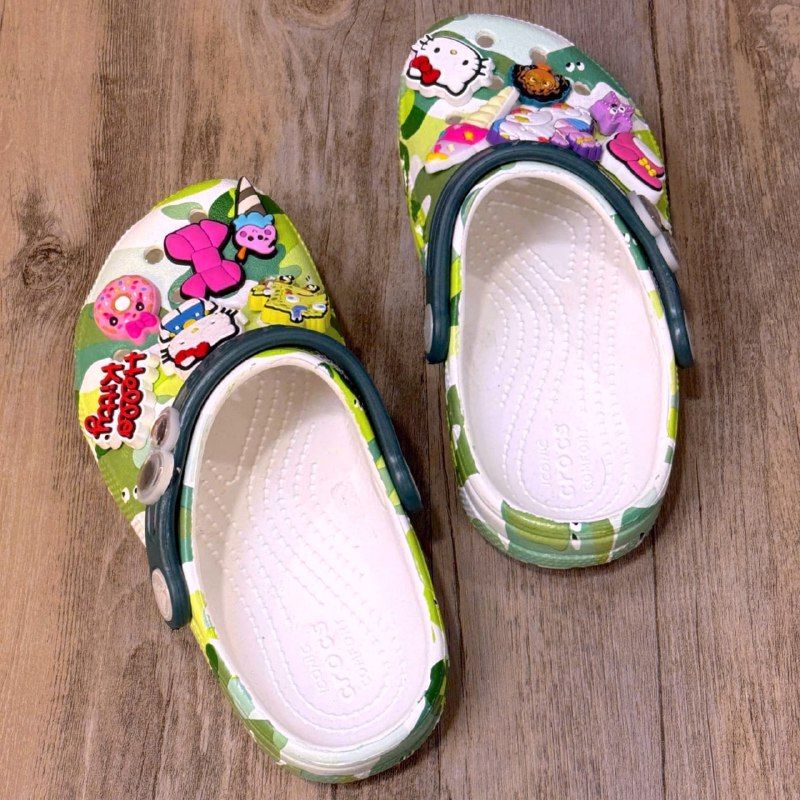 Dép Crocs Kid Clog Crocodile HN Black