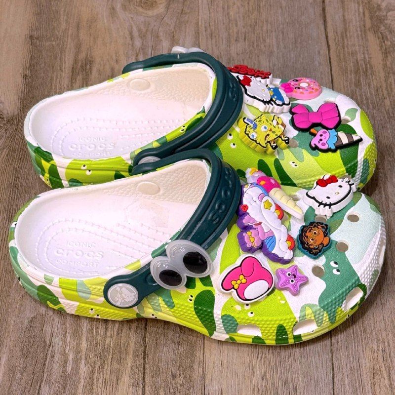 Dép Crocs Kid Clog Crocodile HN Black