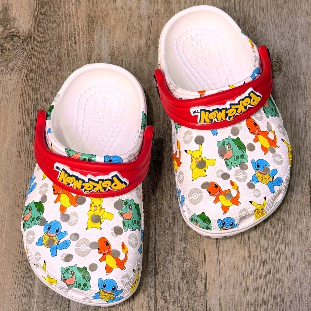 Dép Crocs Kid Clog Pokémon HN White