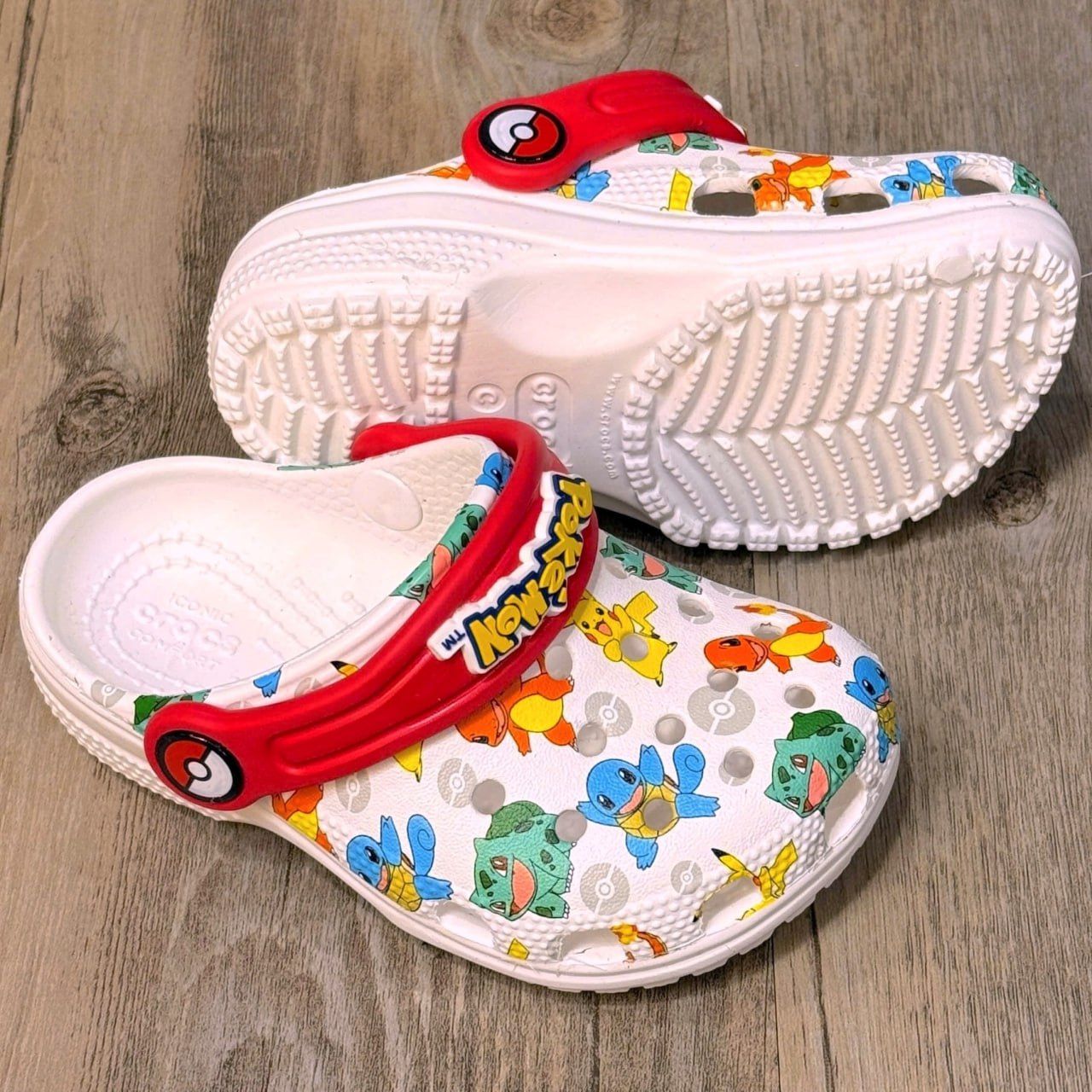 Dép Crocs Kid Clog Pokémon HN White