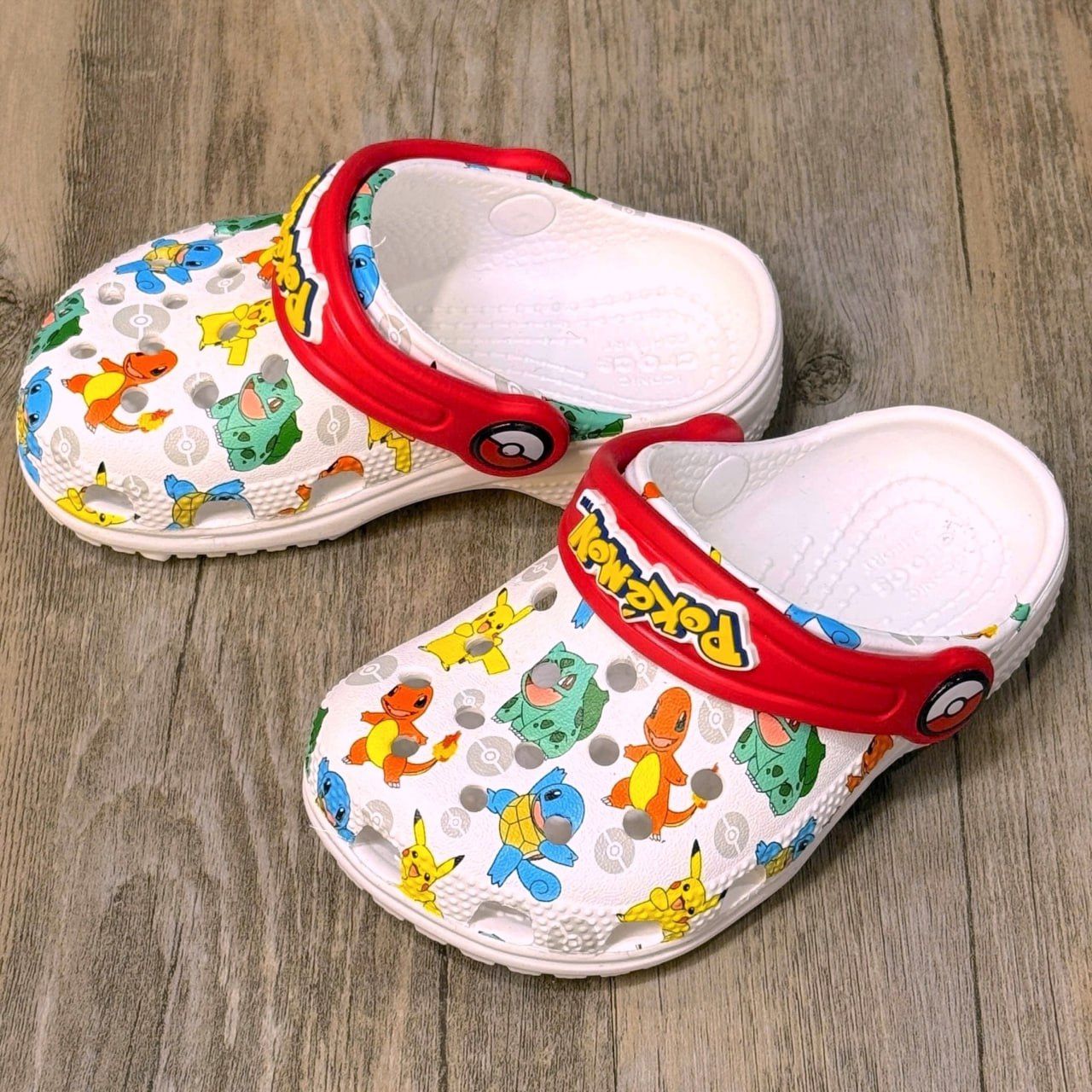 Dép Crocs Kid Clog Pokémon HN White