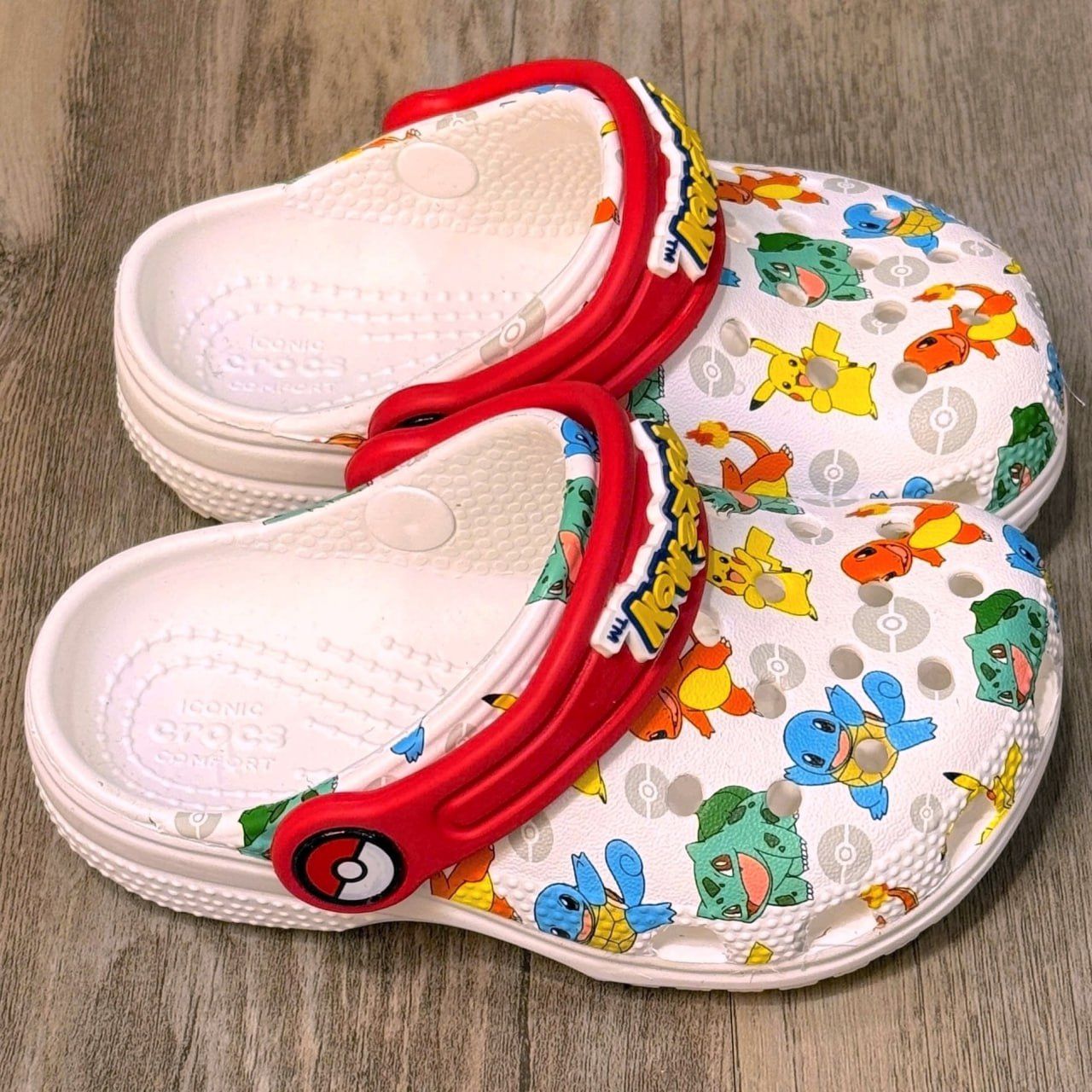Dép Crocs Kid Clog Pokémon HN White
