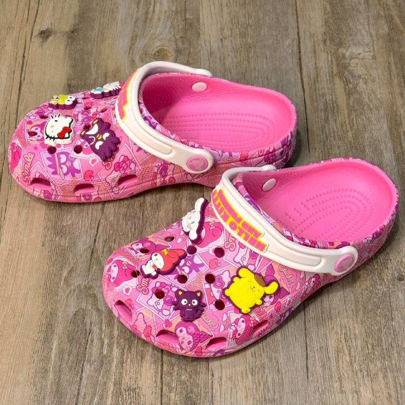 Dép Crocs Kid Clog Hello Kitty HN Pink
