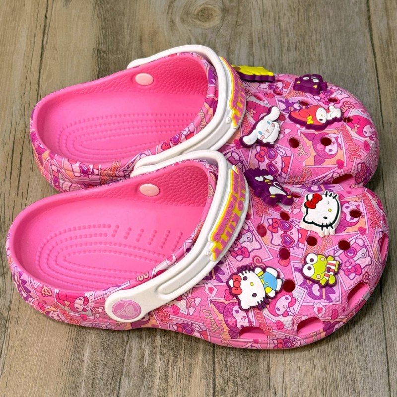 Dép Crocs Kid Clog Hello Kitty HN Pink
