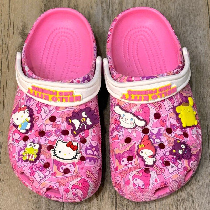 Dép Crocs Kid Clog Hello Kitty HN Pink