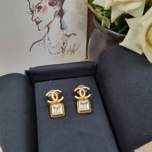 Bông tai - Chanel Vintage DS Vàng