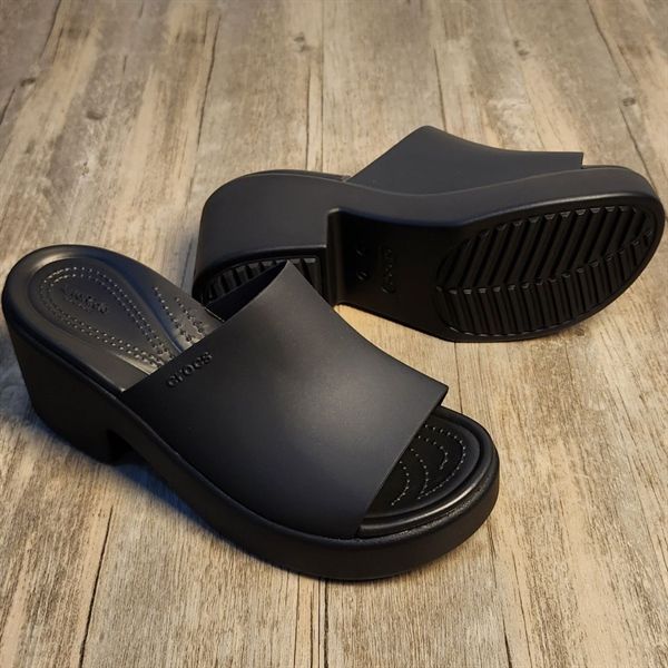 Dép Crocs Brooklyn Slide Heel HN Đen