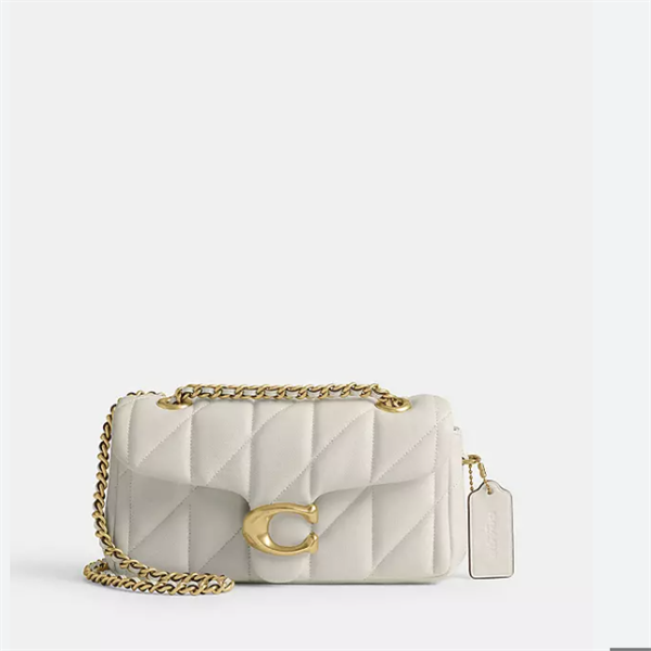 Túi Coach Tabby Shoulder 20 Quilting DS White/Gold - 20x10x8cm