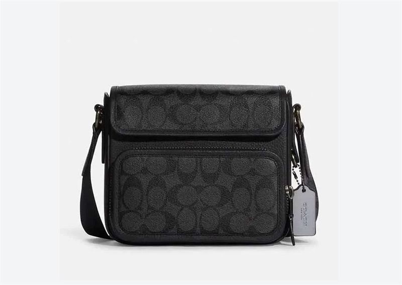 Túi Coach Sullivan Flap Crossbody Bag In Blocked Signature Canvas DS Grey/Black