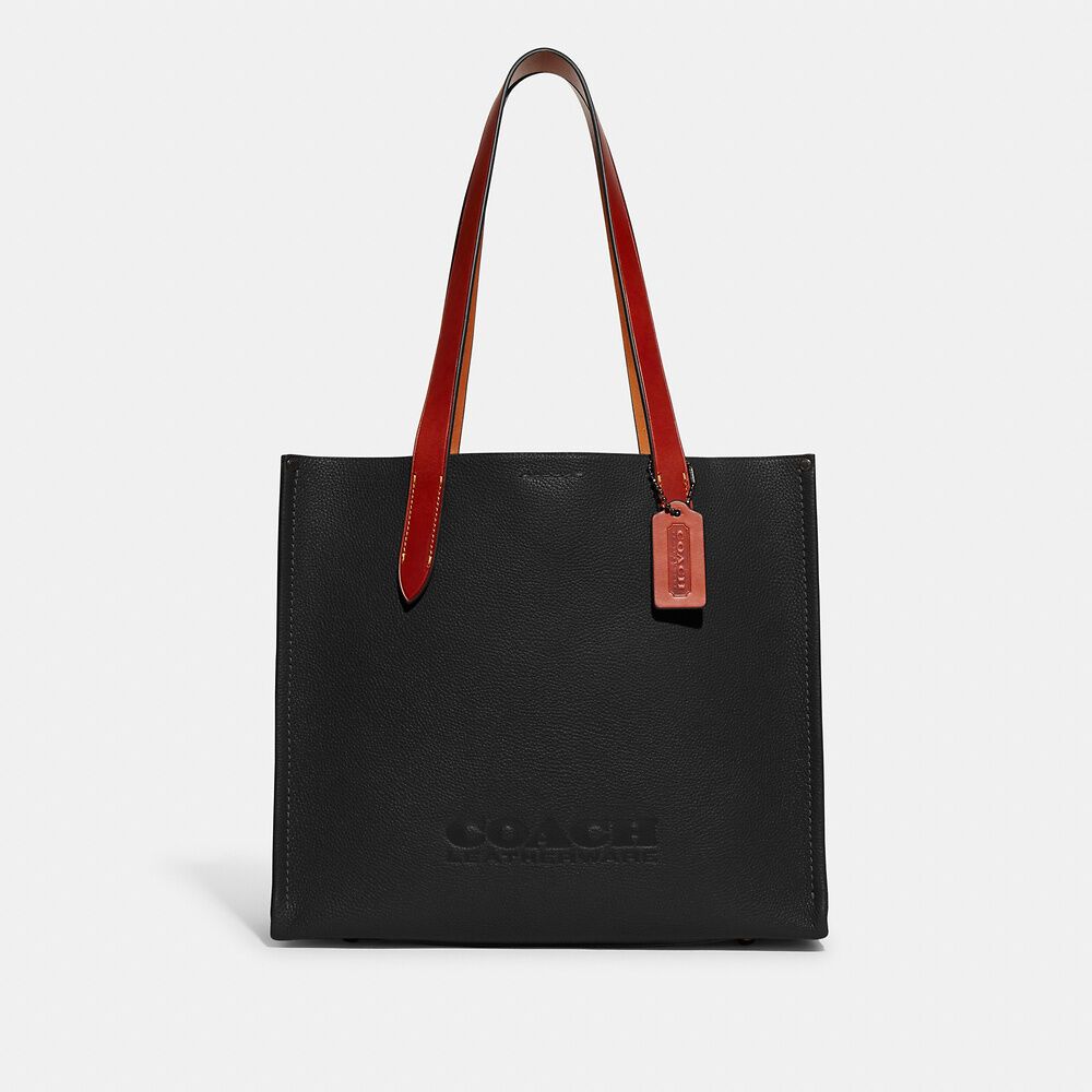 Túi Coach Relay Tote Bag 34 Leatherware DS Black