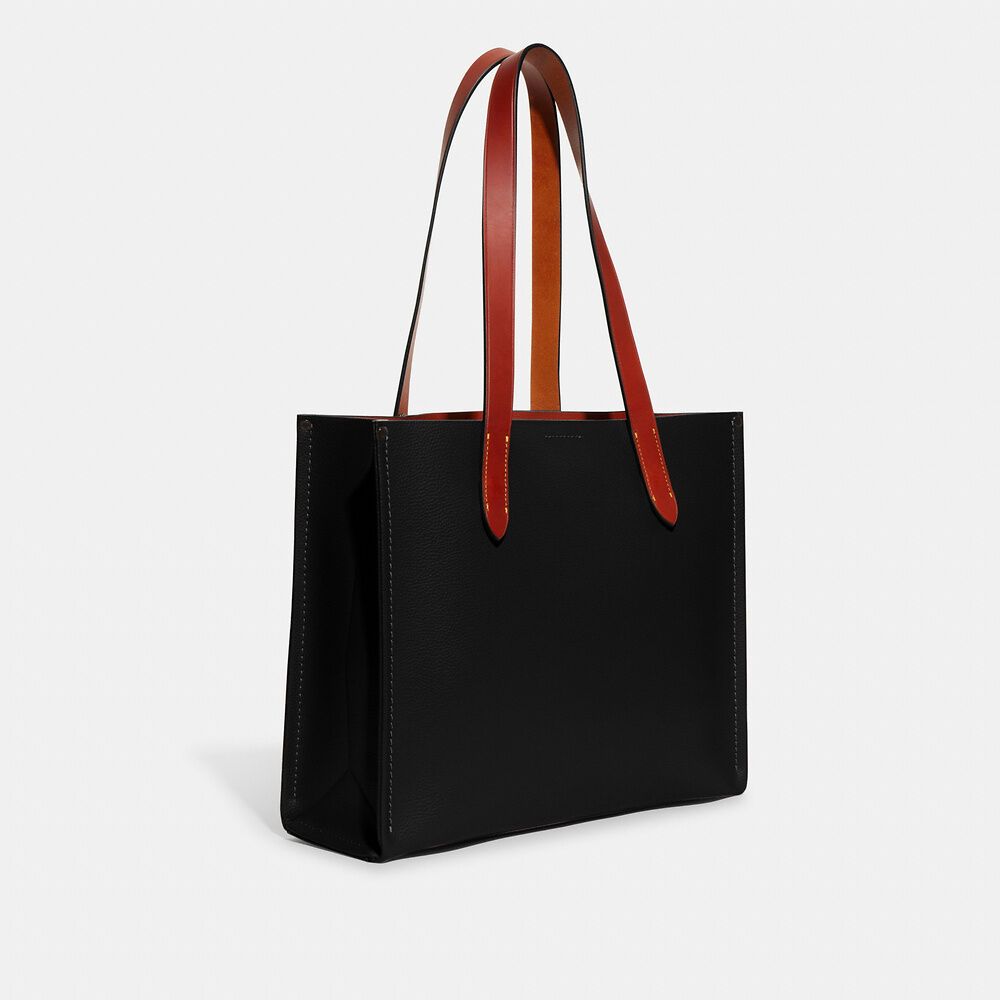 Túi Coach Relay Tote Bag 34 Leatherware DS Black