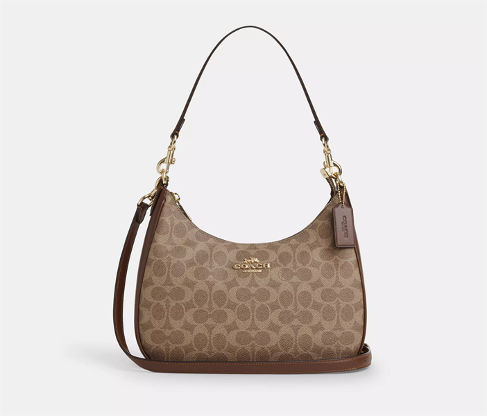 Túi Coach Teri Hobo In Canvas DS Brown - 28x17x8.5cm