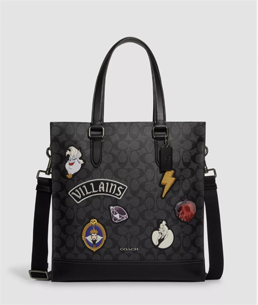 Túi Coach Graham Tote In Canvas With Disney Patches DS Black