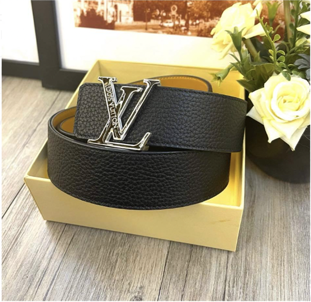 Dây nịt - LV grained leather DS Đen