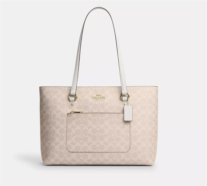 Túi Coach Gallery Tote In Canvas DS Light beige - 40x26x12cm