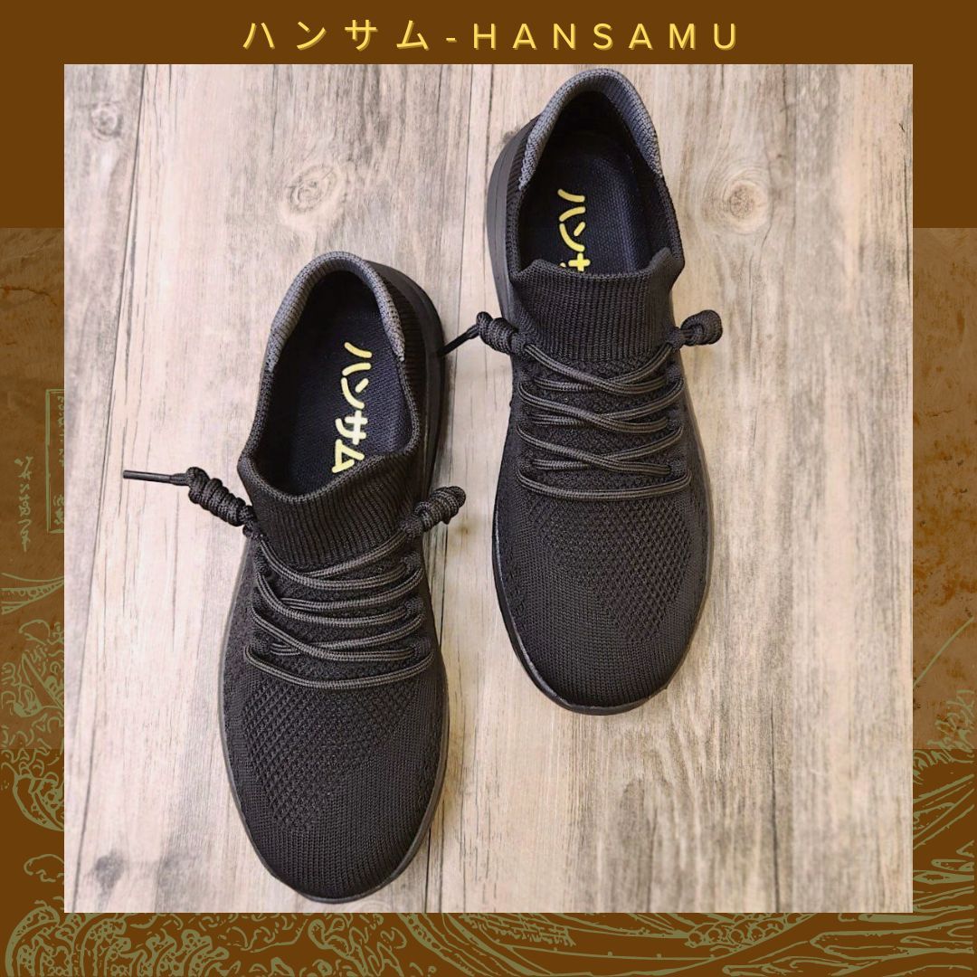 Giày thể thao Nhật Hansamu walk unisex HD Đen