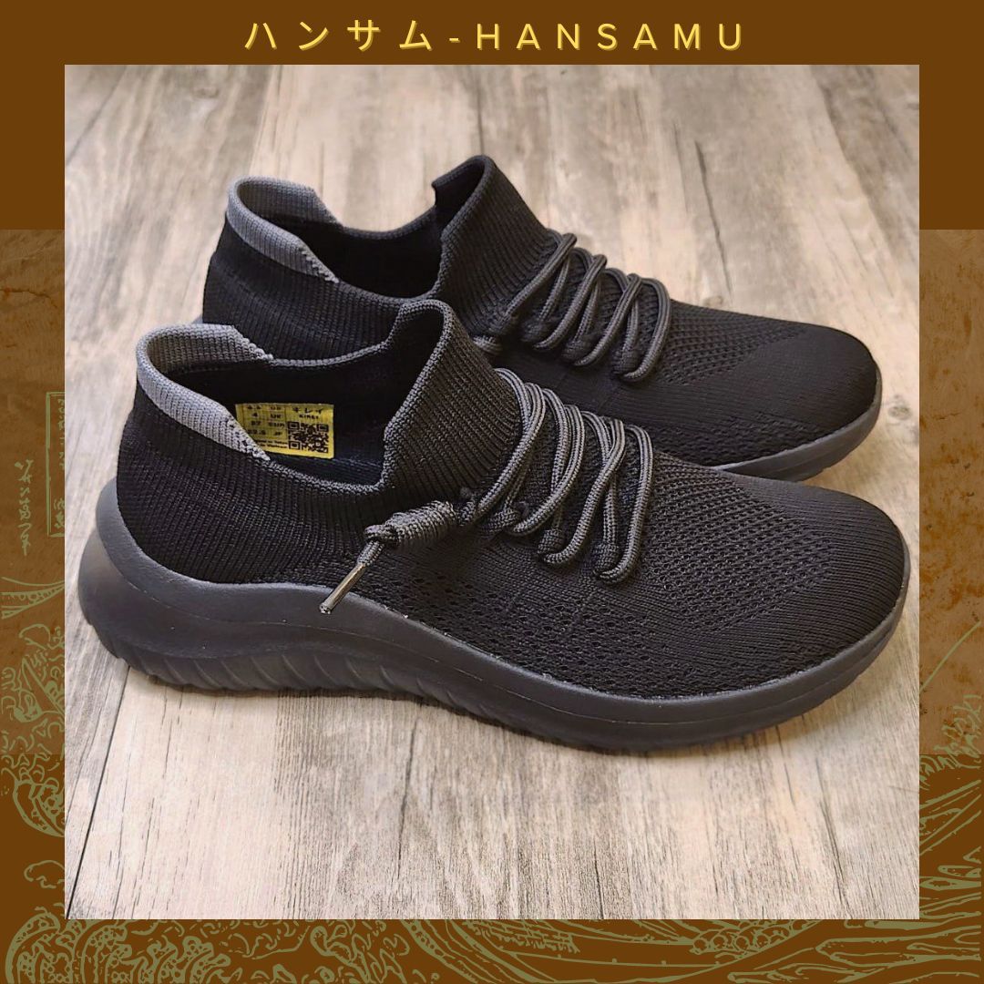 Giày thể thao Nhật Hansamu walk unisex HD Đen