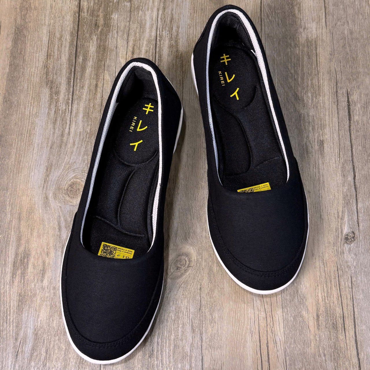 Giày Nhật búp bê Kirei walk canvas đế dẻo KH Đen