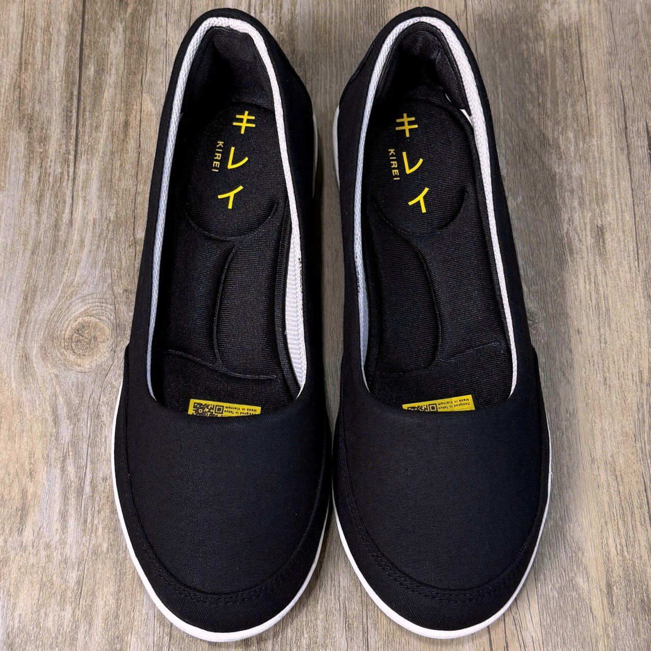 Giày Nhật búp bê Kirei walk canvas đế dẻo KH Đen