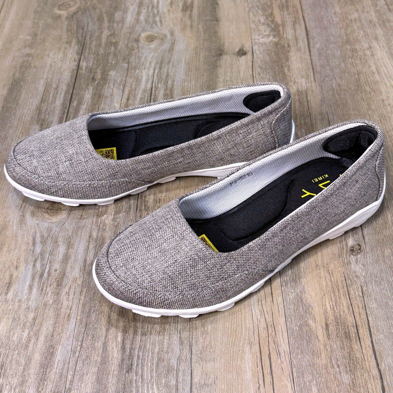 Giày Nhật búp bê Kirei walk canvas đế dẻo KH Xám