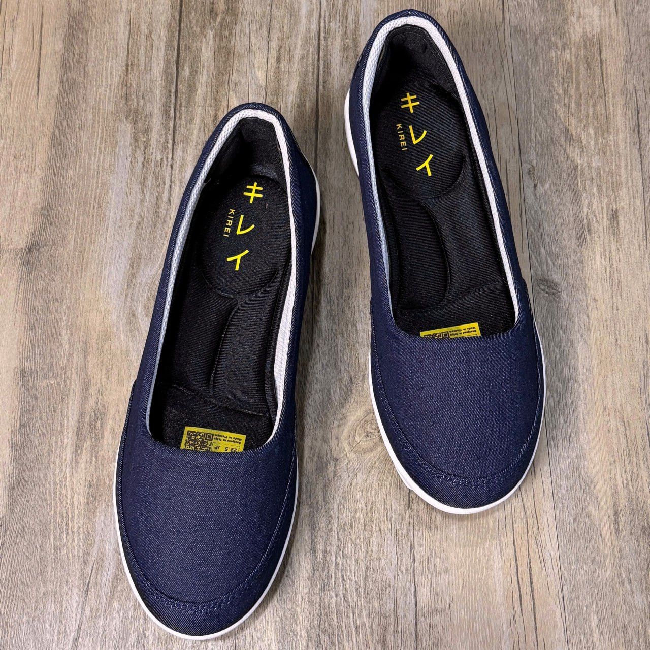 Giày Nhật búp bê Kirei walk canvas đế dẻo KH Xanh