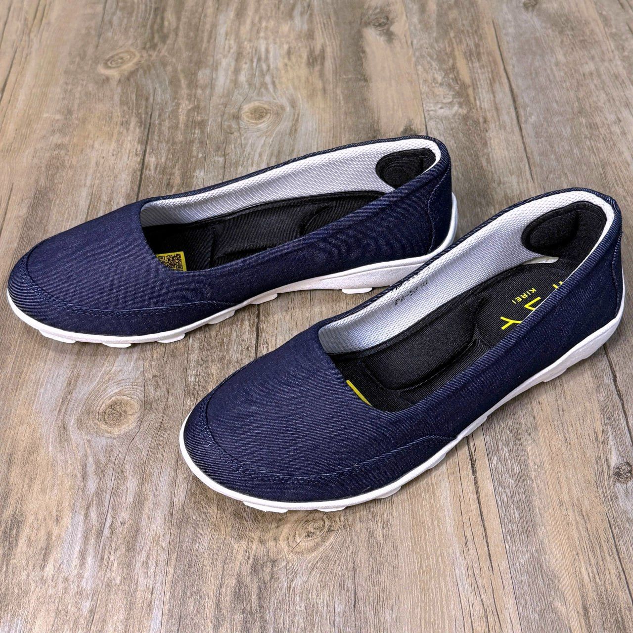Giày Nhật búp bê Kirei walk canvas đế dẻo KH Xanh