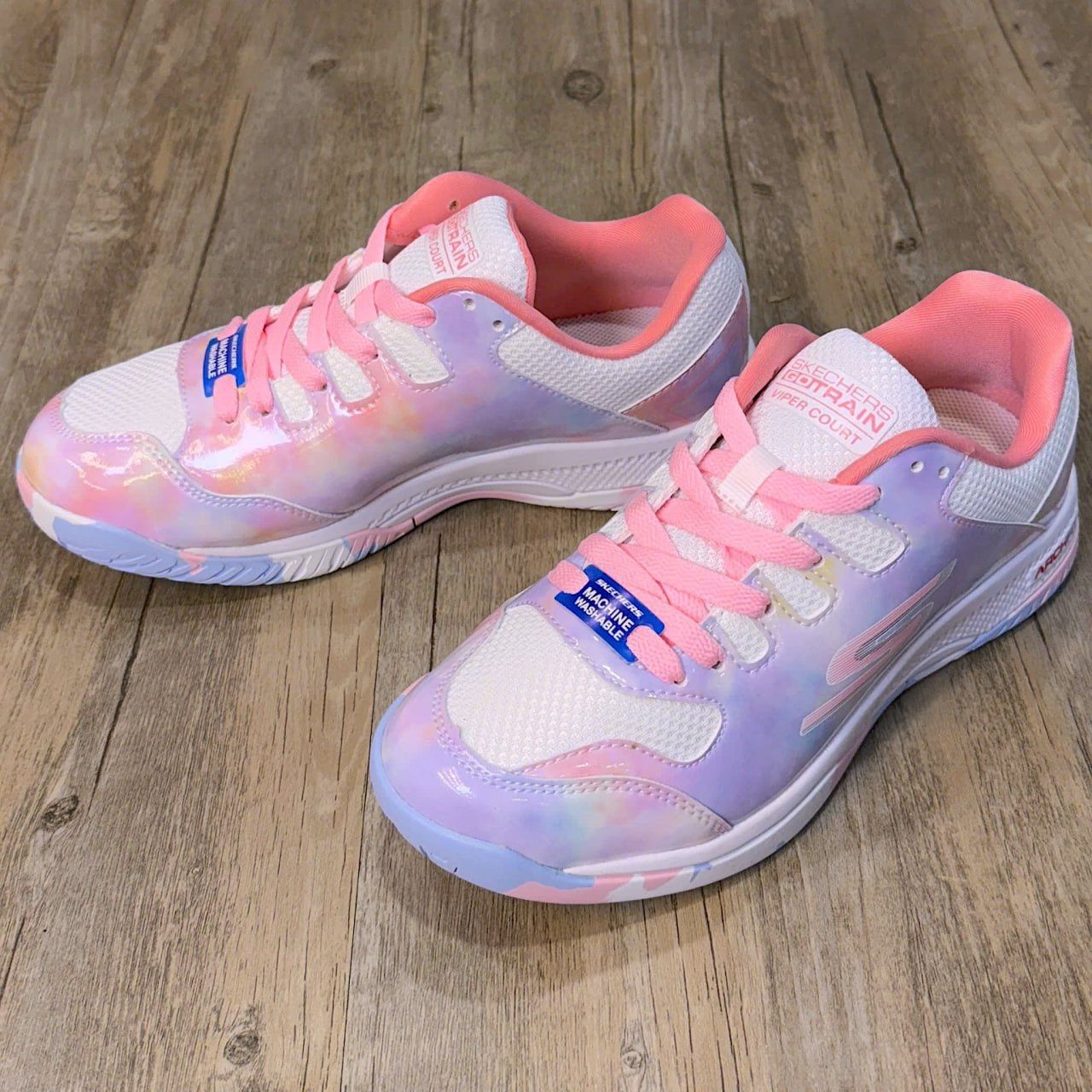 Giày Skechers Viper Court Pickleball MV2 W/Pink