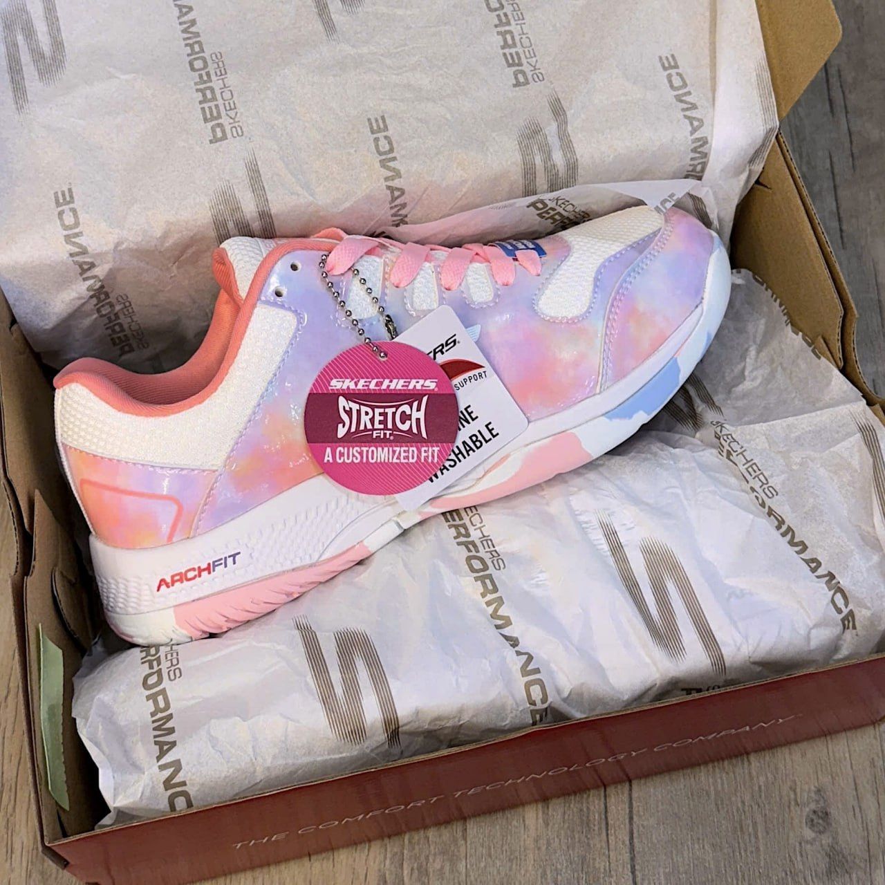 Giày Skechers Viper Court Pickleball MV2 W/Pink