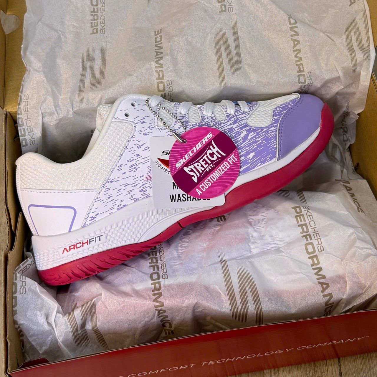 Giày Skechers Viper Court Pickleball MV2 W/Purple