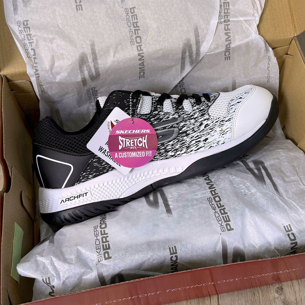 Giày Skechers Viper Court Pickleball MV2 W/Black