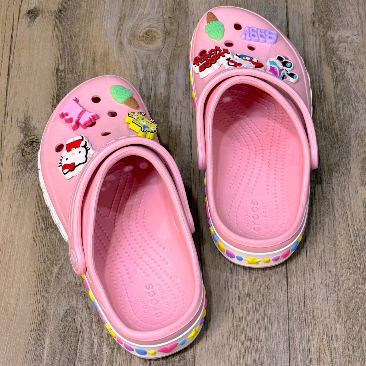 Dép Crocs Kid Crocband Clog Heart HN Pink