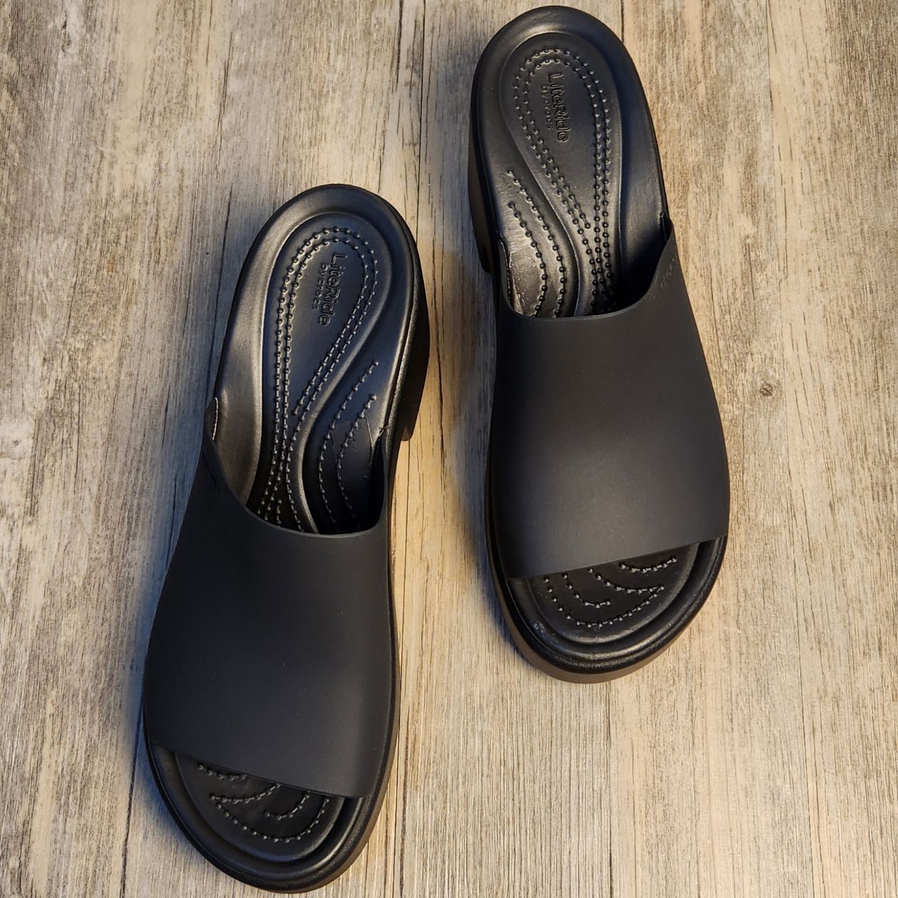 Dép Crocs Brooklyn Slide Heel HN Đen