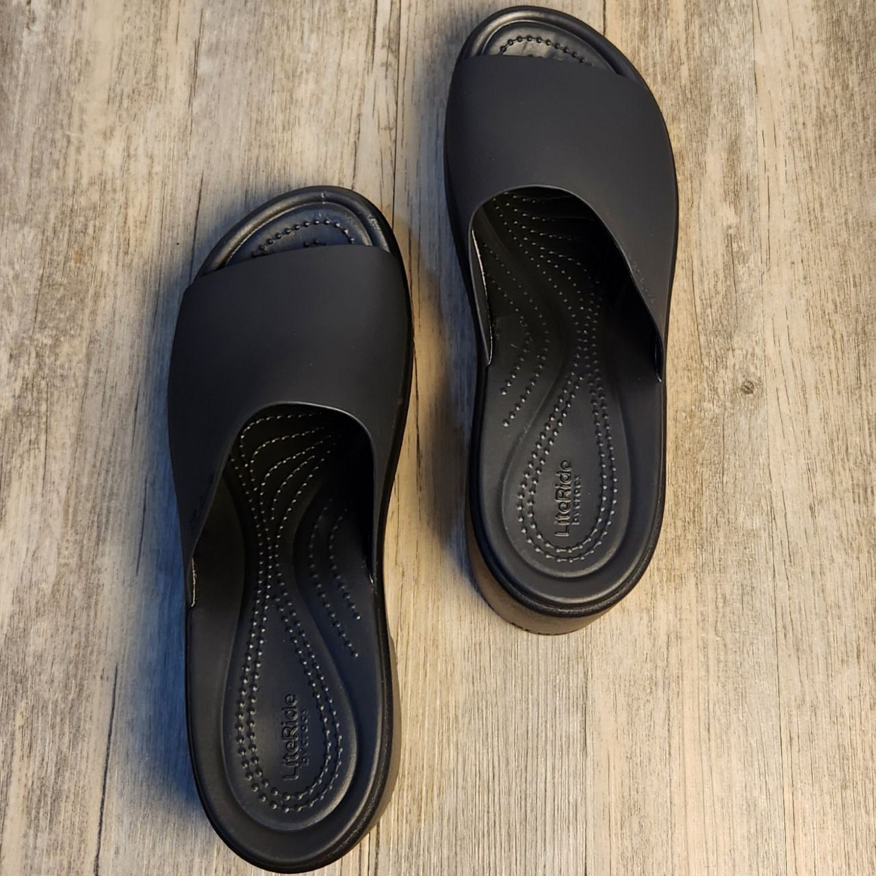 Dép Crocs Brooklyn Slide Heel HN Đen
