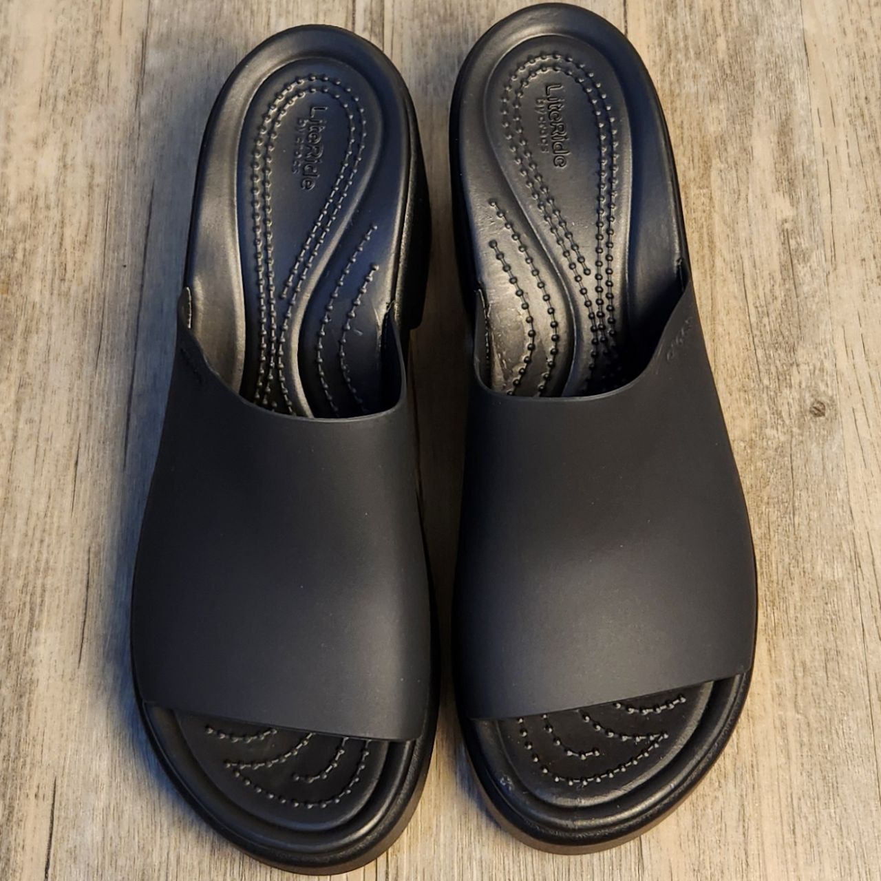 Dép Crocs Brooklyn Slide Heel HN Đen