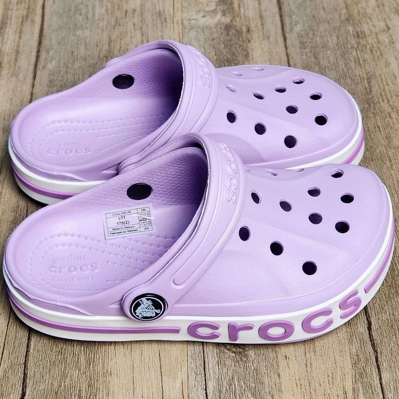 Dép Crocs Kid Bayaband Clog HN Lavender
