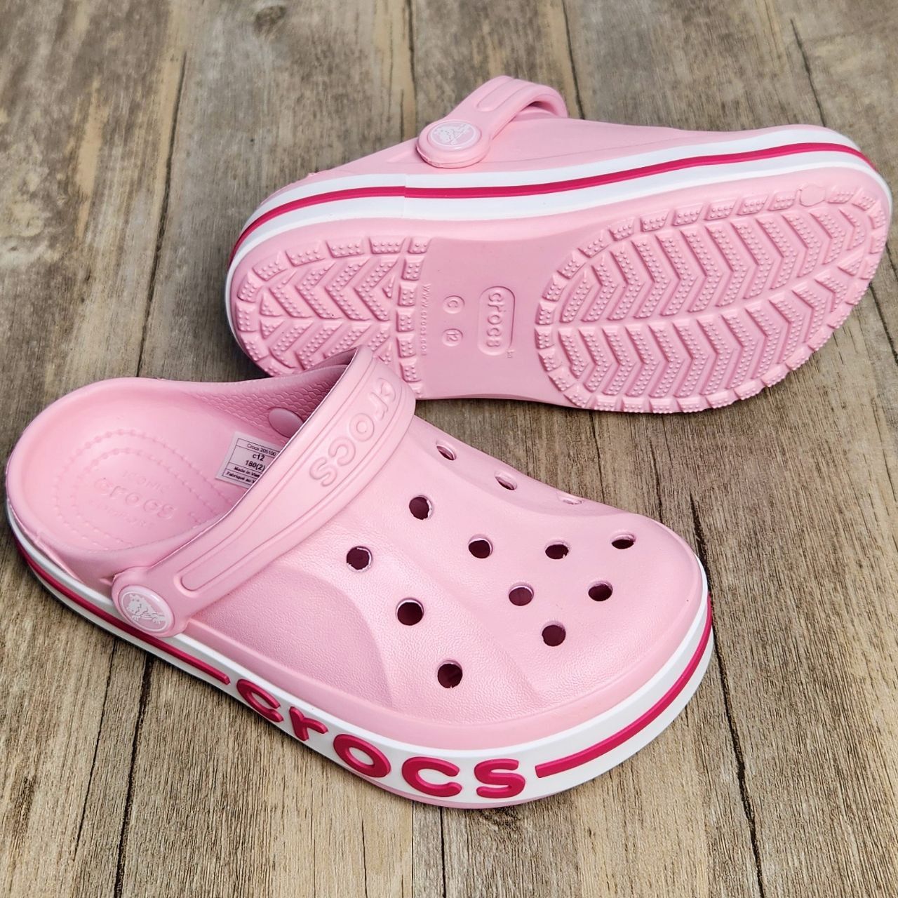 Dép Crocs Kid Bayaband Clog HN Pink