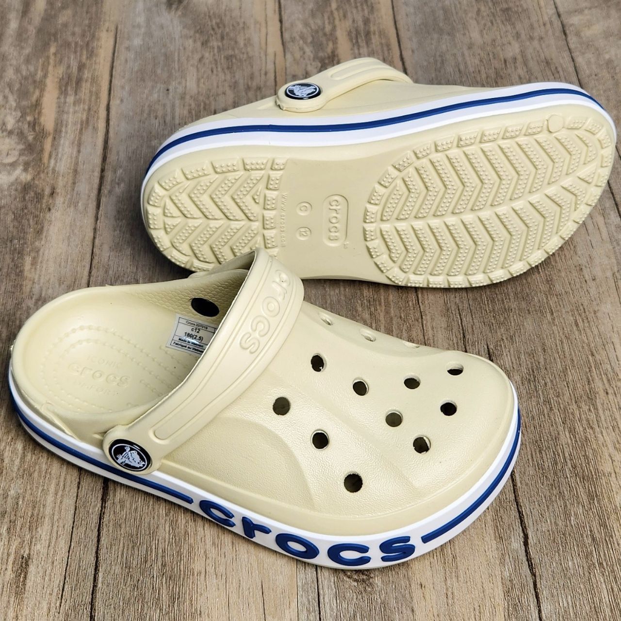Dép Crocs Kid Bayaband Clog HN Bone