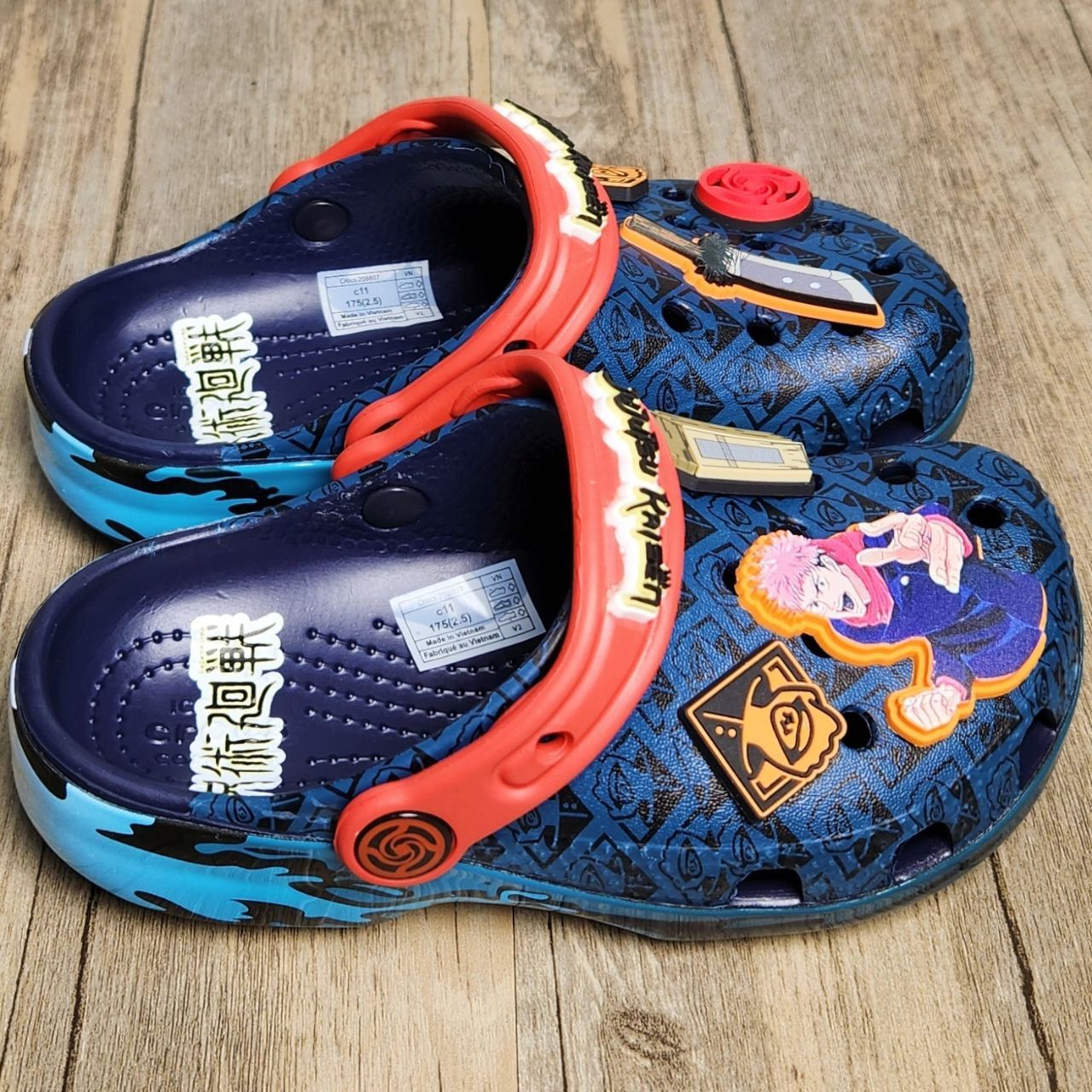Dép Crocs Kid Clog Jujutsu Kaisen HN Navy