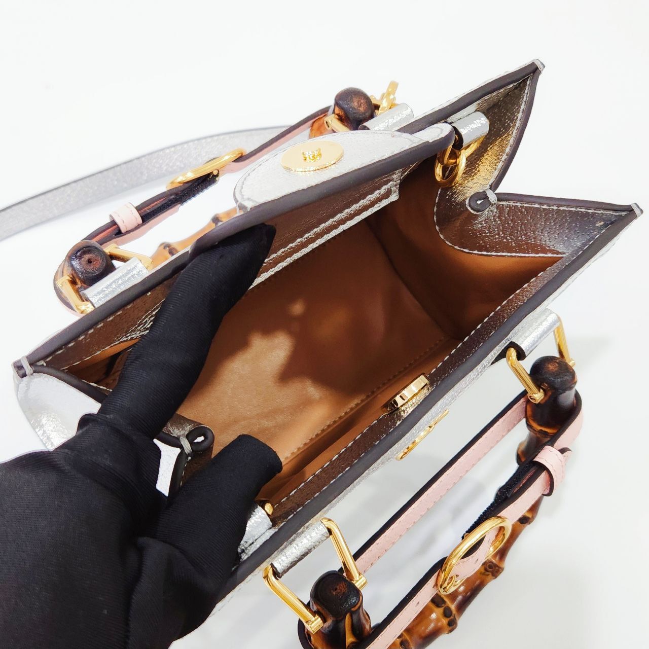 Túi Gucci Diana Mini Tote HD Silver