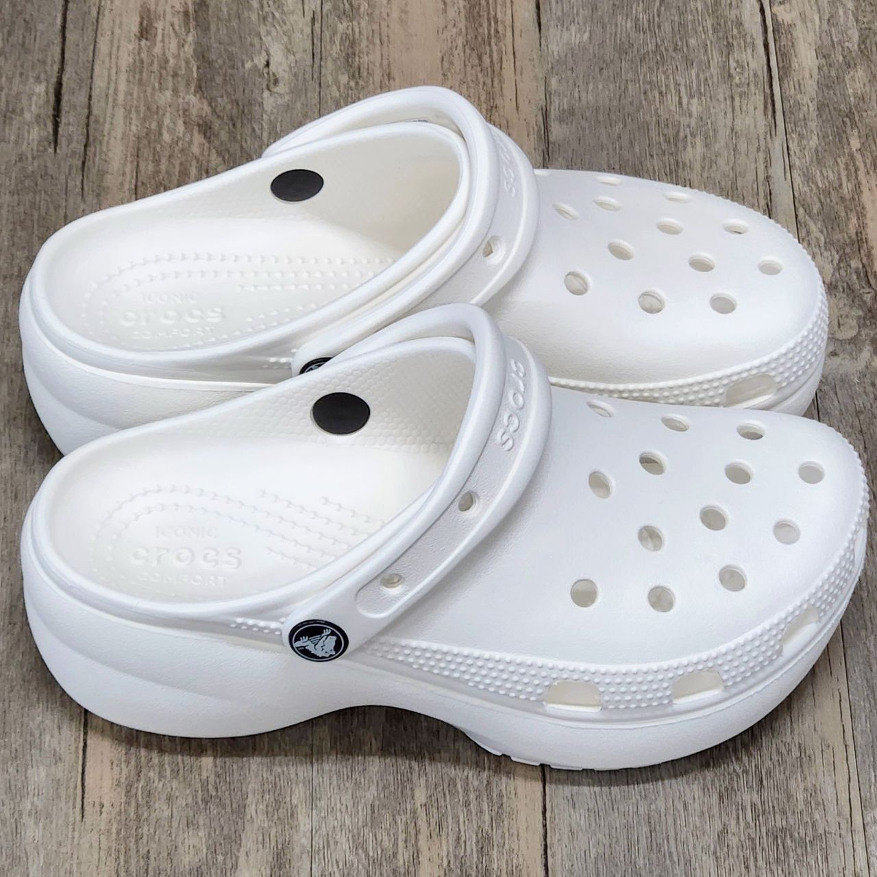 Dép Crocs Clog Plaform HN White