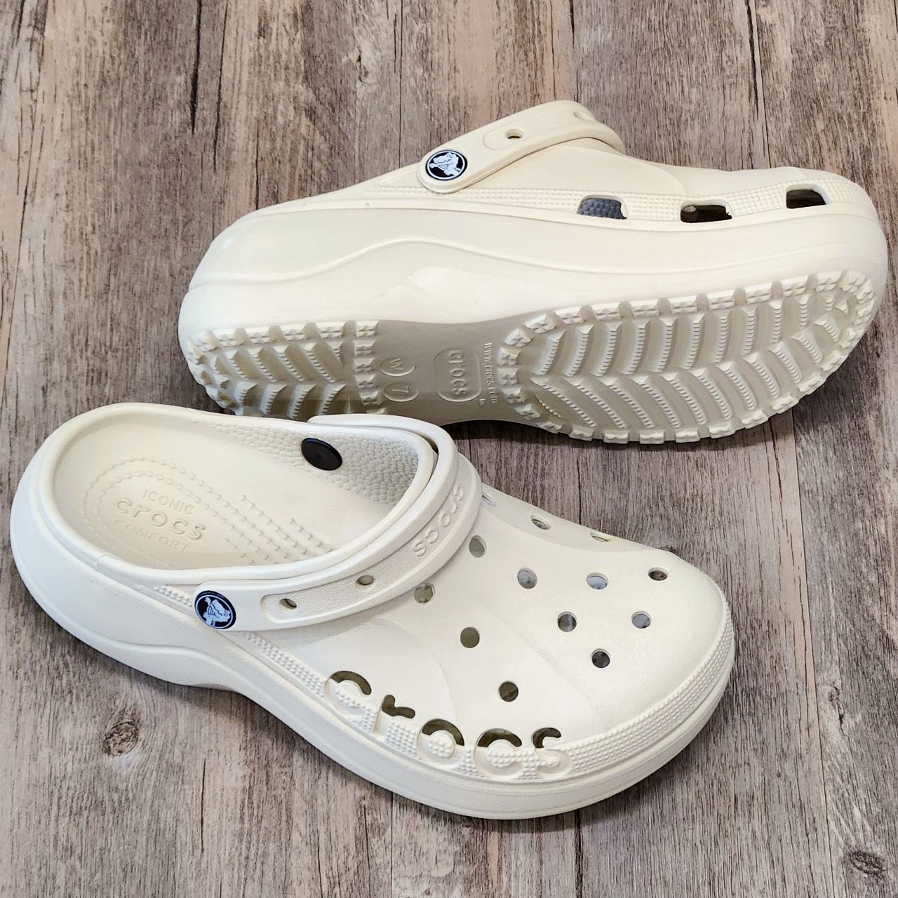Dép Crocs Clog Baya Plaform HN Bone