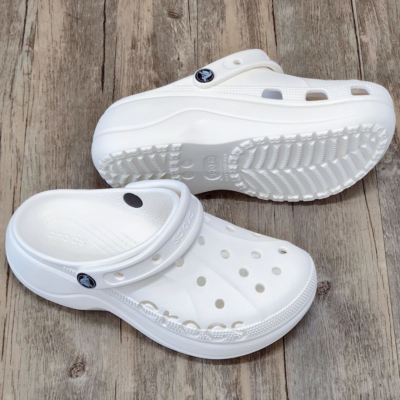 Dép Crocs Clog Baya Plaform HN White