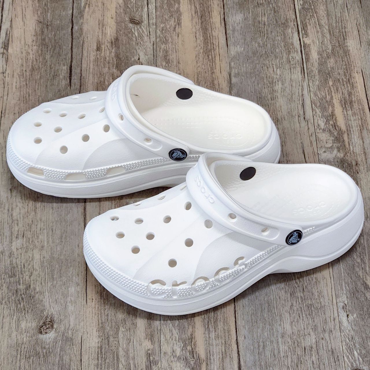 Dép Crocs Clog Baya Plaform HN White