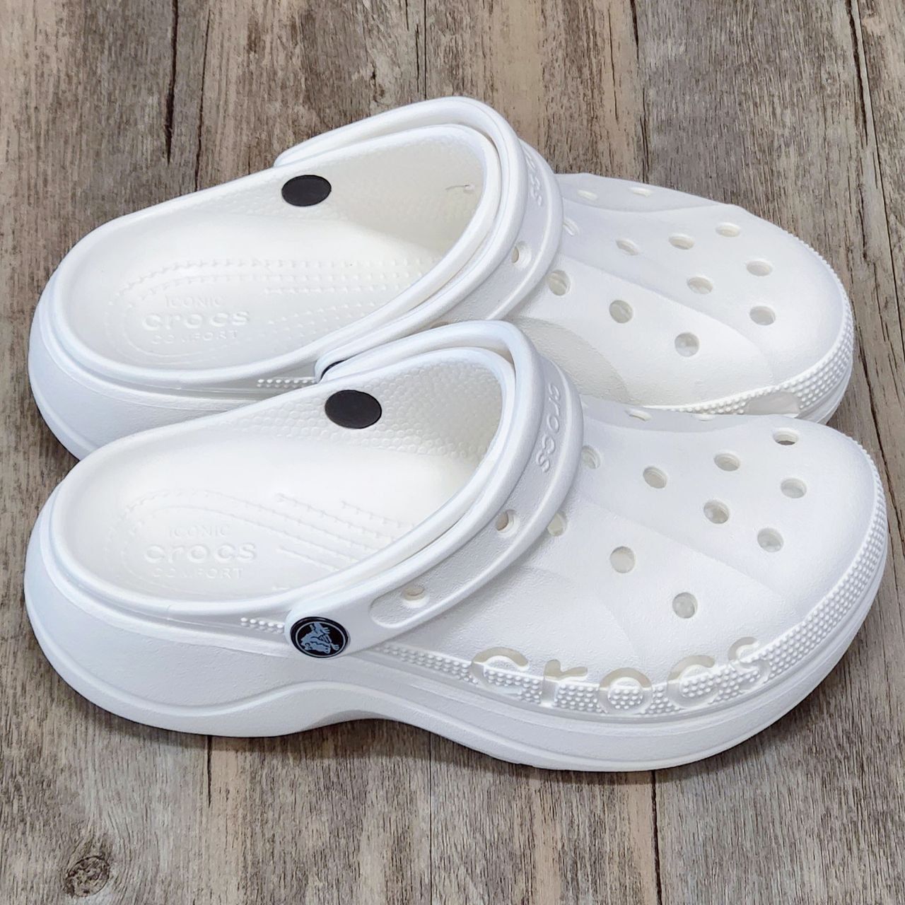 Dép Crocs Clog Baya Plaform HN White