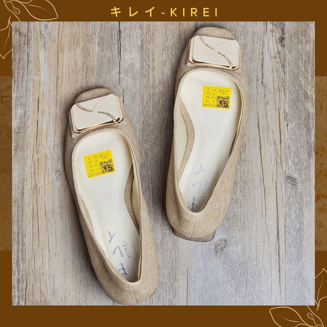 Giày Kirei cao gót 3D-Print 4P CP Khaki