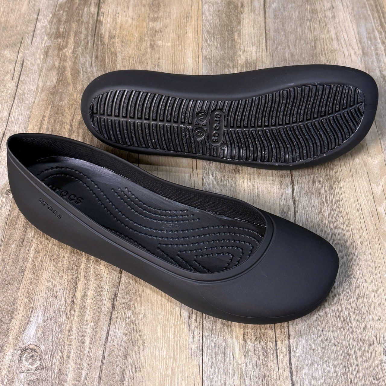 Giày Búp Bê Crocs Brooklyn Pointed HN Black