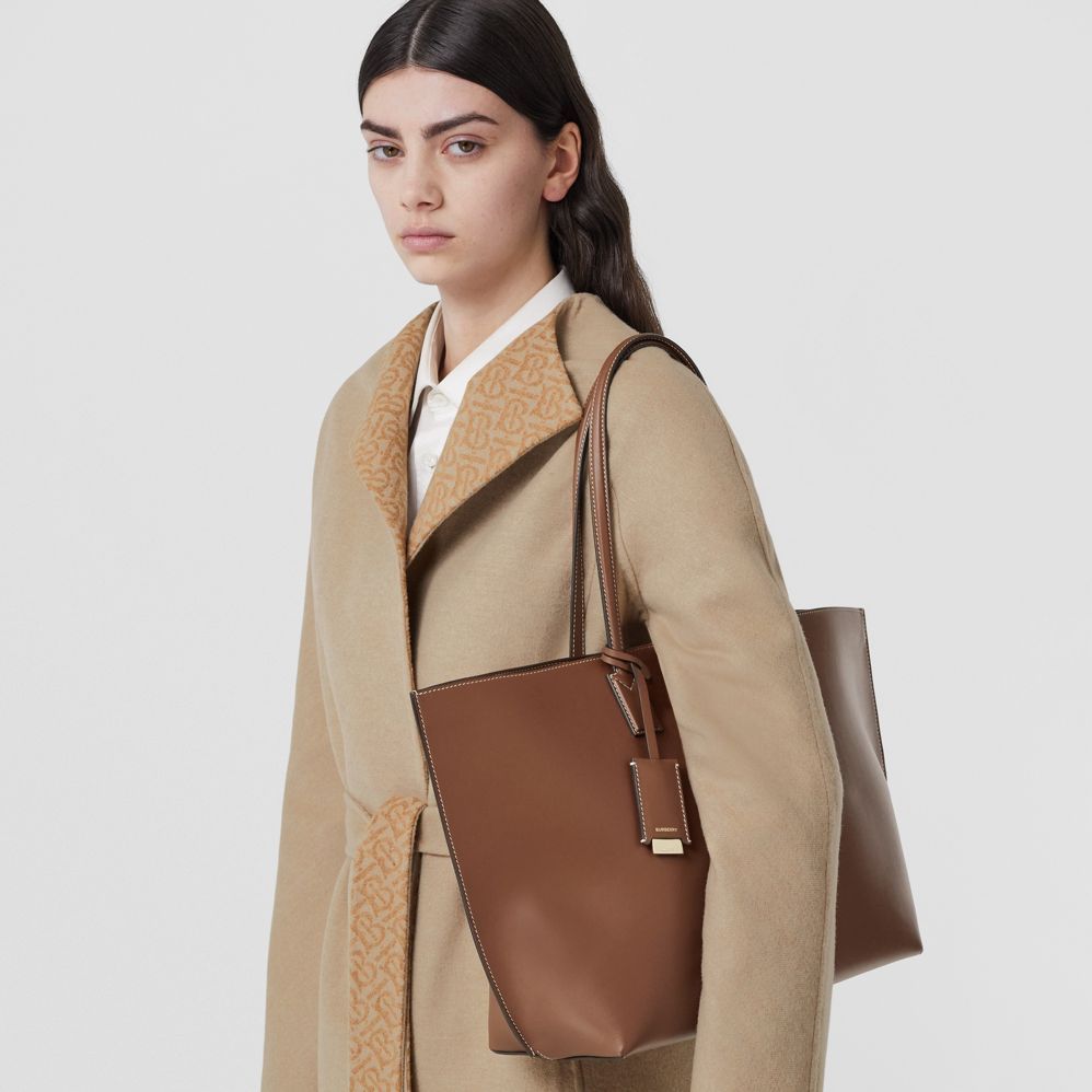 Túi xách - Burberry Medium Monogram Motif Leather Tote HD Nâu