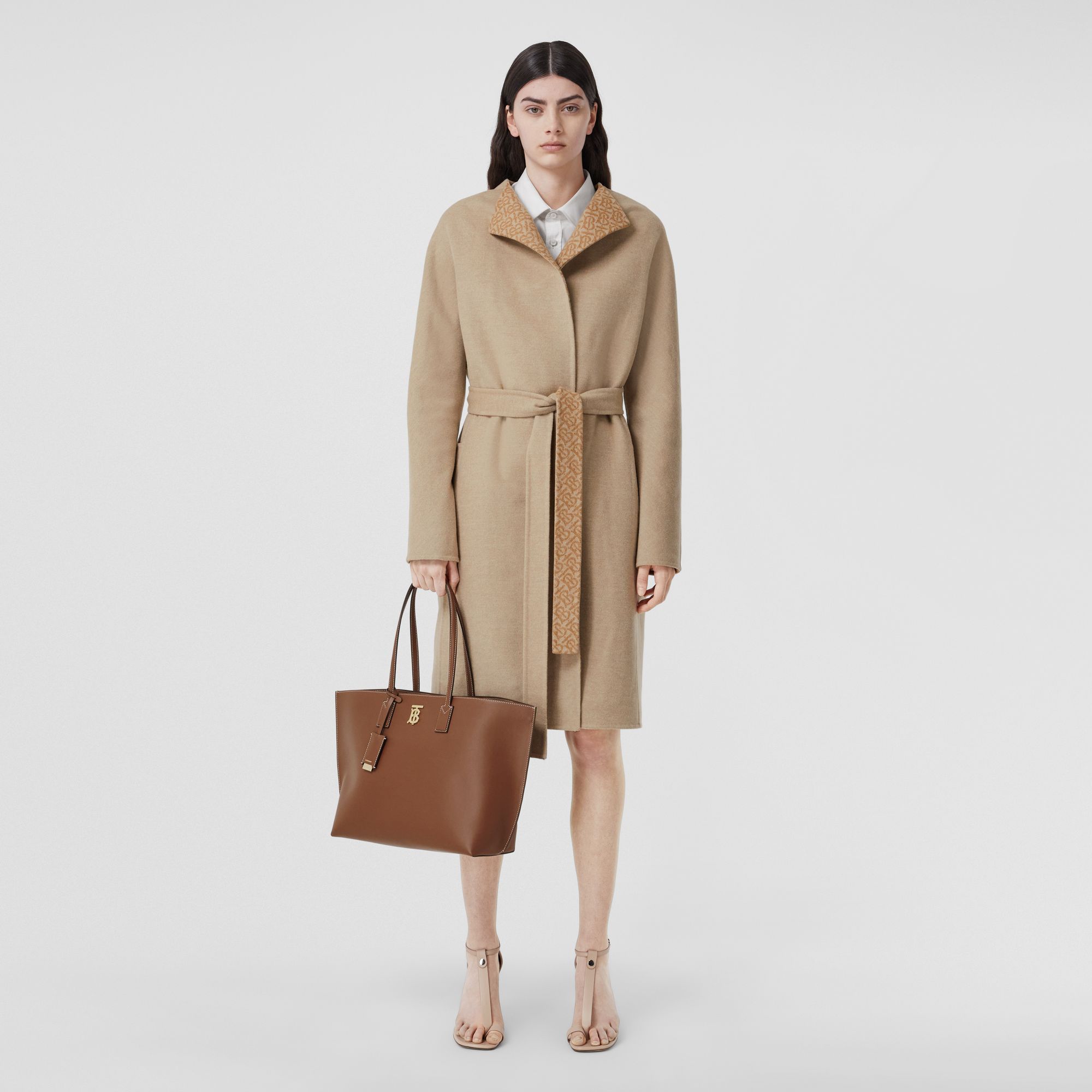 Túi xách - Burberry Medium Monogram Motif Leather Tote HD Nâu