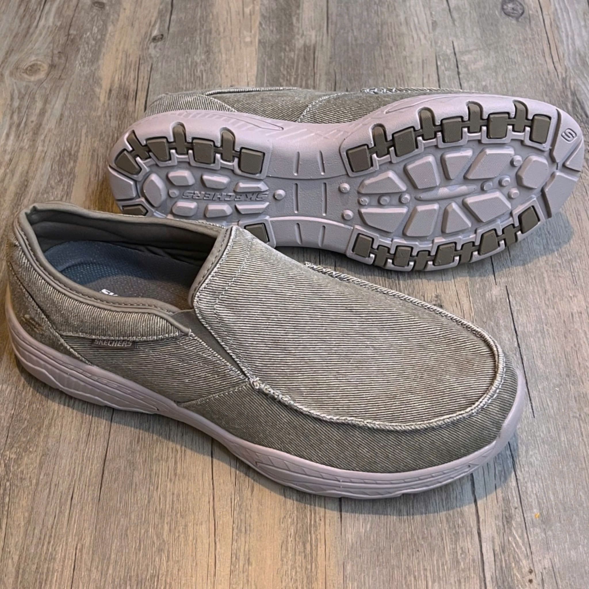 Giày thể thao Skechers Denim Big size DP 03 Xám